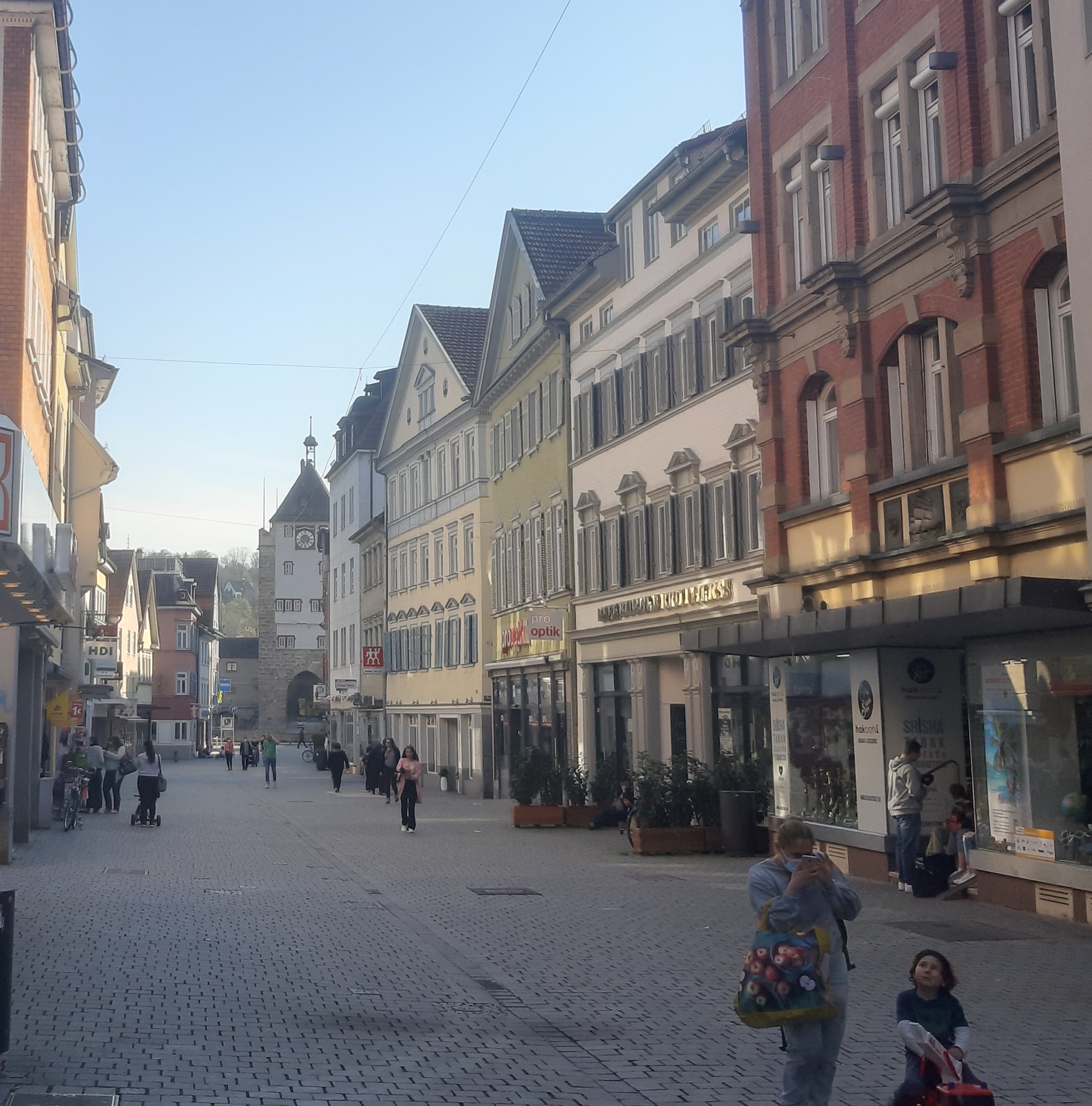 Blick auf den Pliensauturm aus der Pliensaustraße